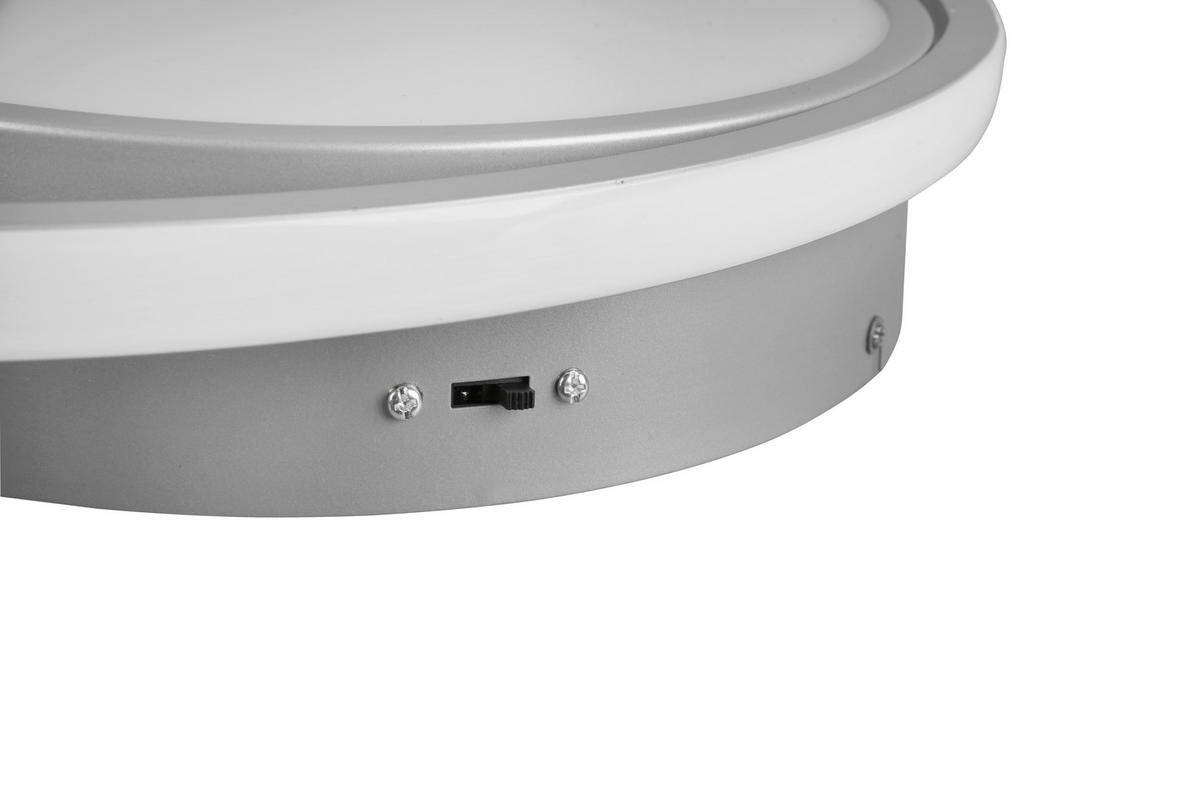 LED-DECKENLEUCHTE 48/9,5 cm   - Titanfarben, Design, Metall (48/9,5cm) - P & B