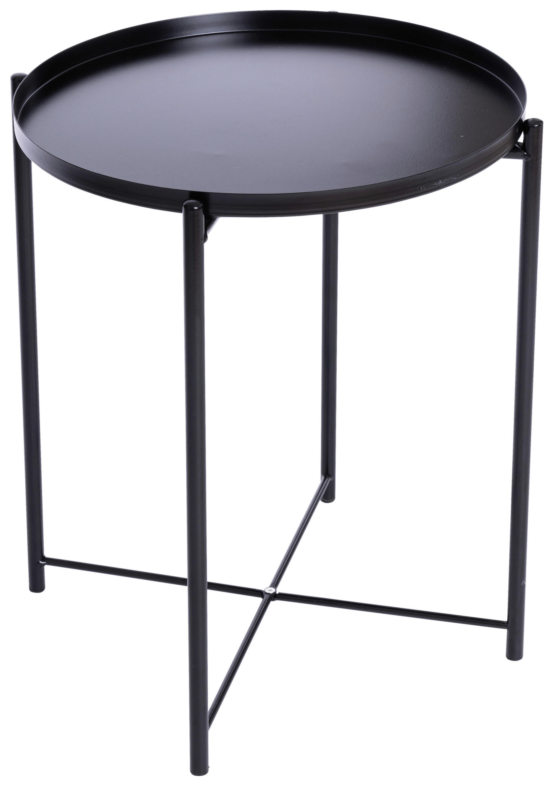 Beistelltisch Rund Jörg, Schwarz