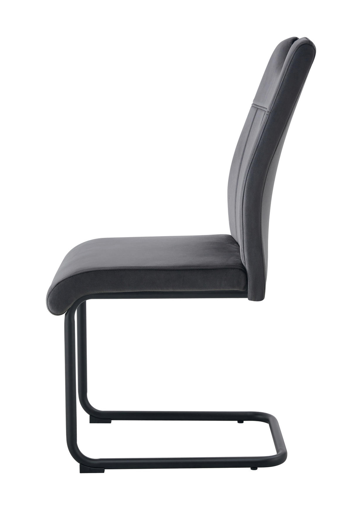 SCHWINGSTUHL-SET 2 Stück  in Webstoff  - Anthrazit/Schwarz, MODERN, Textil/Metall (43/98/61cm) - MID.YOU