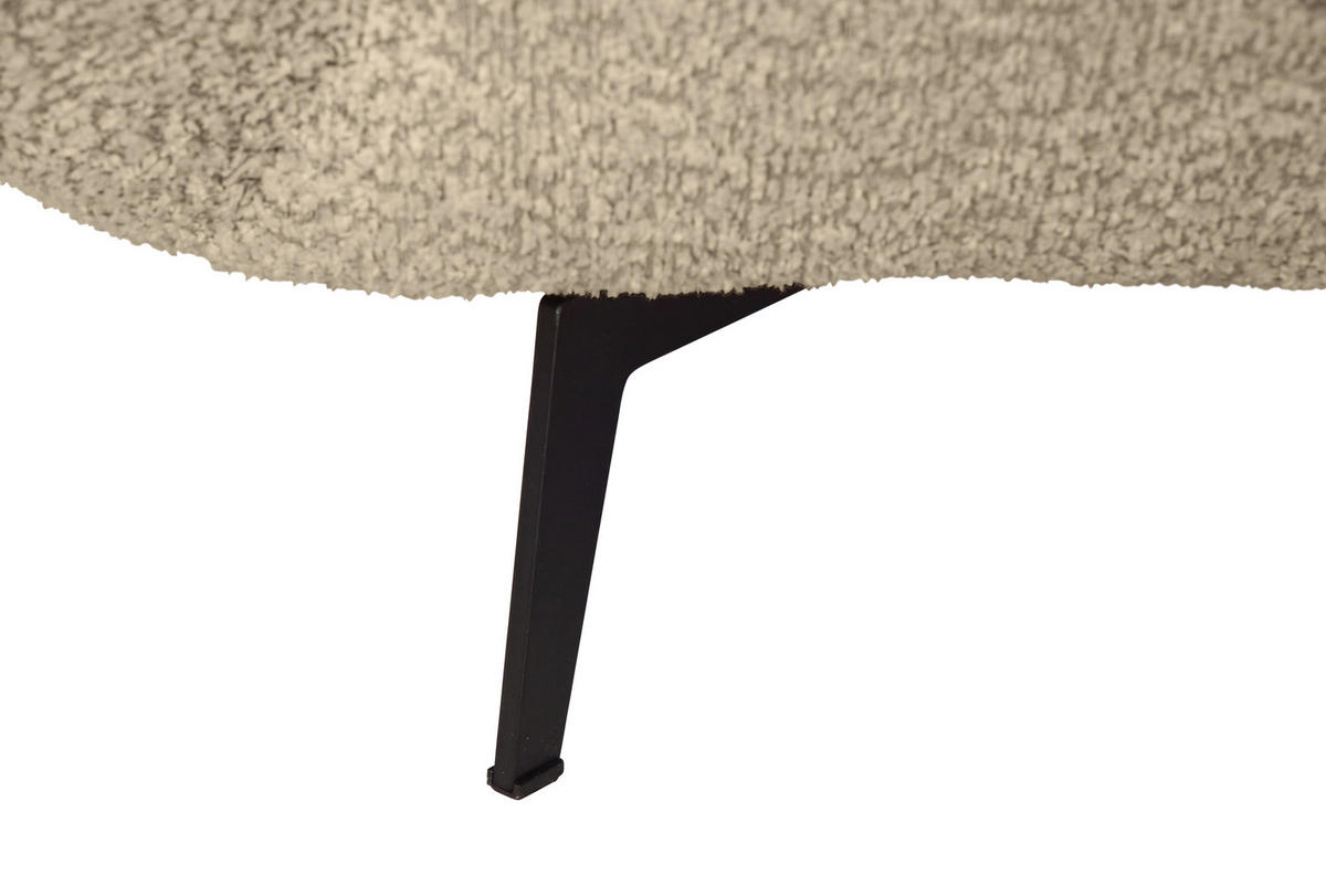 ECKSOFA 318/217 cm  in Bouclé Taupe Zierkissen, Rückenkissen, Rücken echt  318/217 cm  - Taupe/Schwarz, MODERN, Textil/Metall (318/217cm) - Carryhome