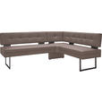 ECKBANK 200/158 cm  in Braun  - Schwarz/Braun, Design, Textil/Metall (200/158cm) - Dieter Knoll