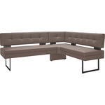 ECKBANK 200/158 cm  in Braun  - Schwarz/Braun, Design, Textil/Metall (200/158cm) - Dieter Knoll