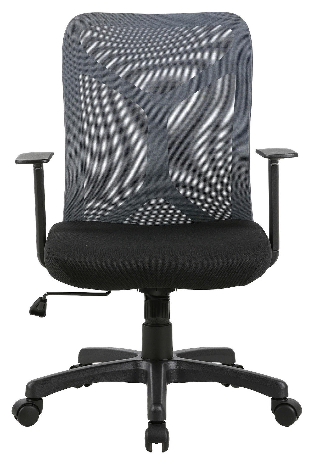 DREHSTUHL  in Netz Grau, Schwarz  - Schwarz/Grau, MODERN, Kunststoff/Textil (61,5/91/51,5cm) - MID.YOU