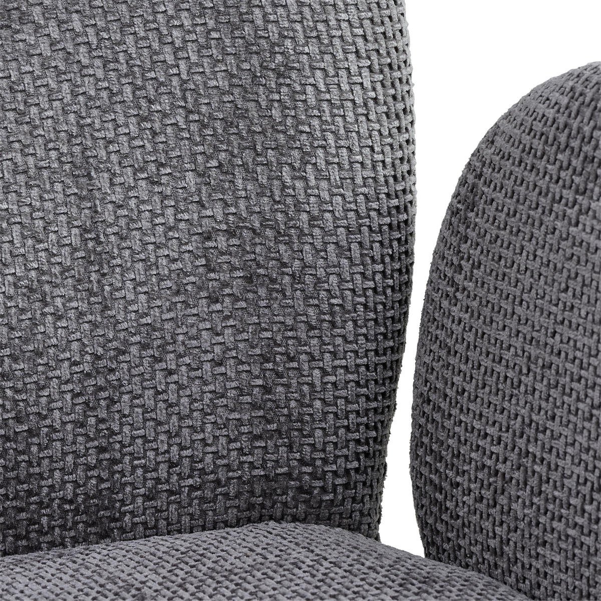 ARMLEHNSTUHL  in Eisen Chenille  - Schwarz/Grau, LIFESTYLE, Holz/Textil (60/87/65cm) - Livetastic