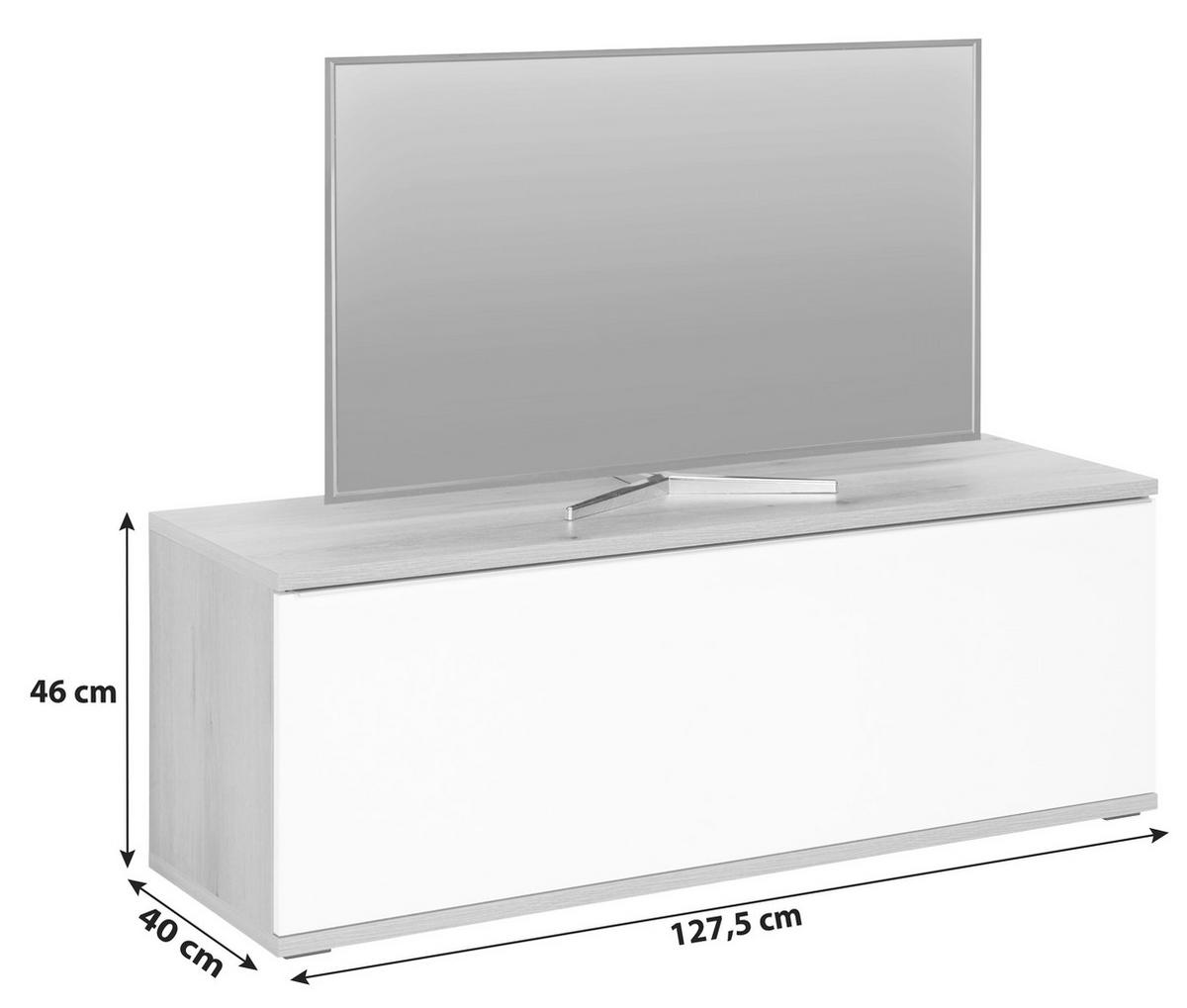 Comodă Tv 127,5/46/40 cm  - Modern, plastic/material pe bază de lemn (127,5/46/40cm) - Modern Living