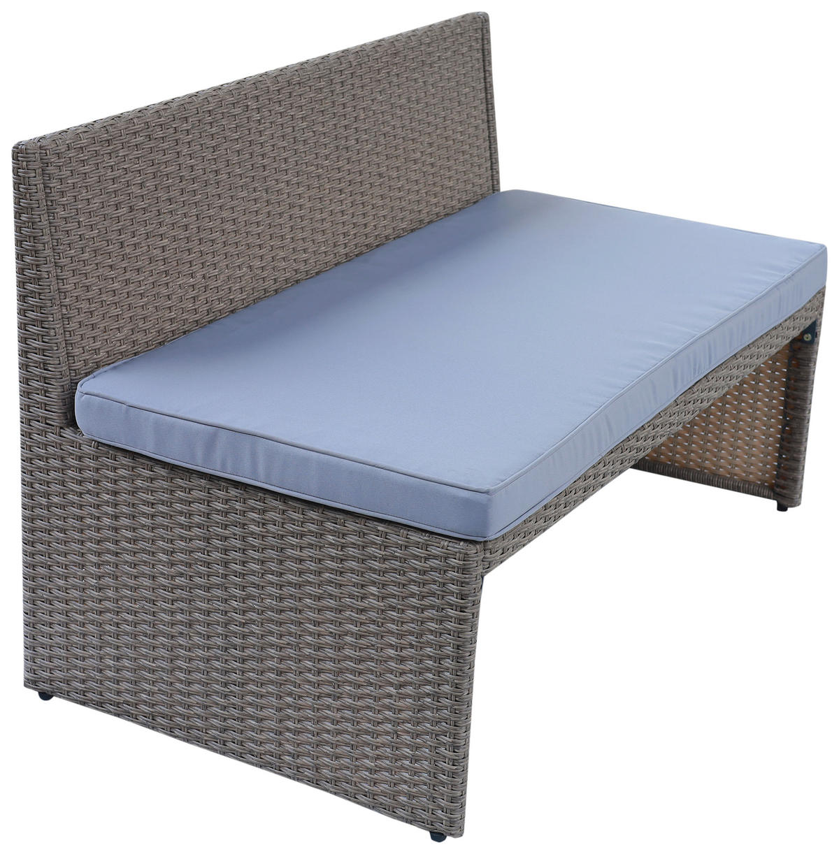 LOUNGE GARNITURA   drvo, metal, plastika, tekstil  siva, boje bagrema, tamno siva    - siva/boje bagrema, Moderno, drvo/metal (113/72/62,5cm) - Ambia Garden