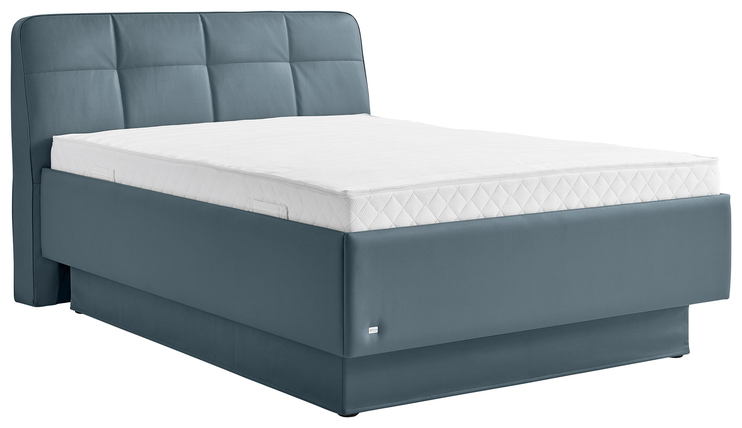 POLSTERBETT 140/200 cm,  in Hellblau, gepolstertes Kopfteil, Lattenroste, Matratzen, H3 = fest  - Hellblau, Basics, Holzwerkstoff/Textil (140/200cm) - RUF Betten