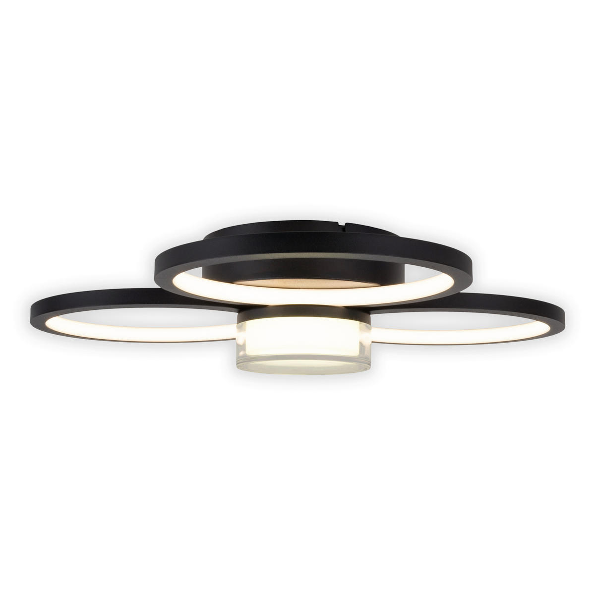 LED-DECKENLEUCHTE 43.6/9.5 cm   - Schwarz/Weiß, KONVENTIONELL, Kunststoff/Metall (43.6/9.5cm) - Näve