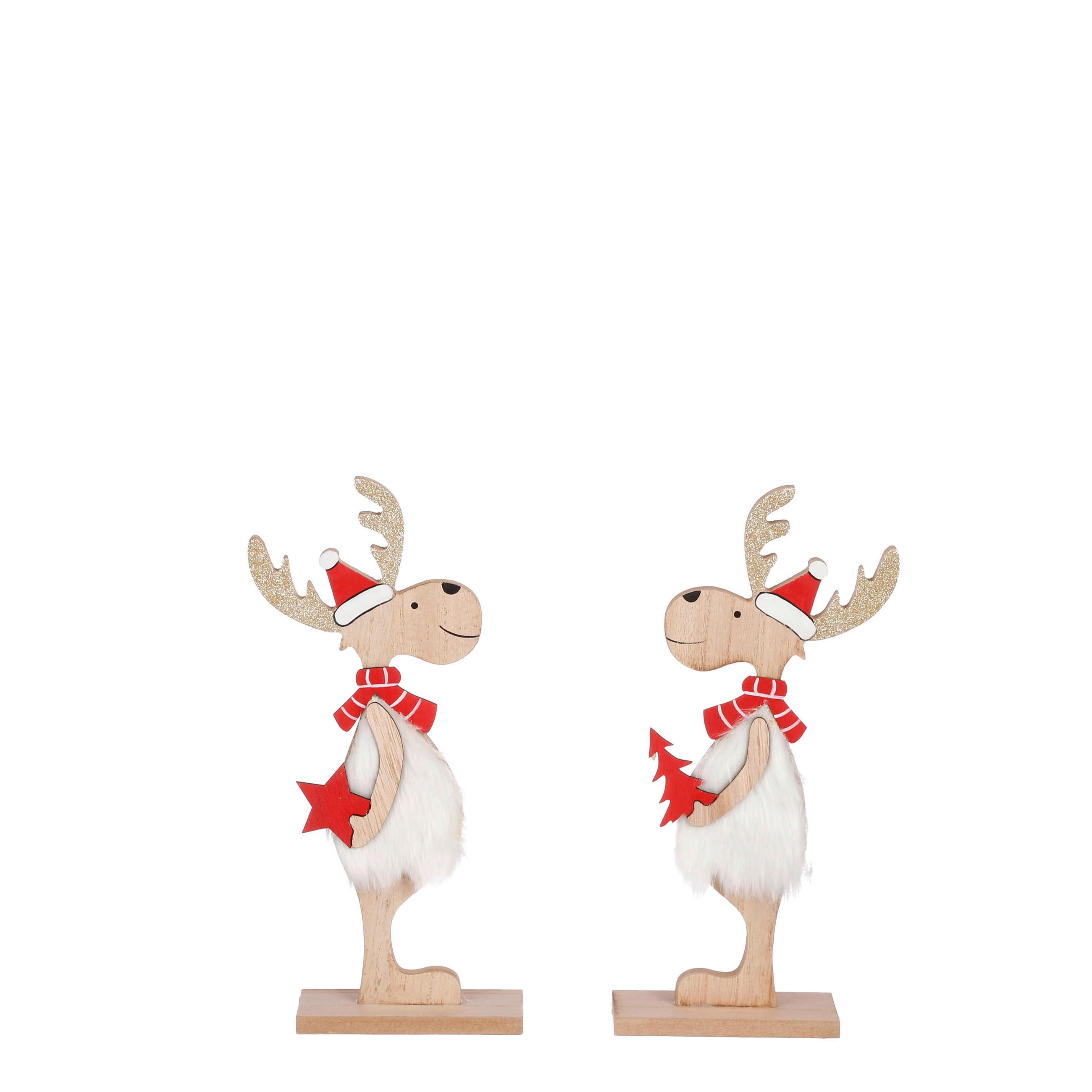 SOB DEKORATIVNI - smeđa/crvena, Basics, drvo (13.5/4.5/27cm) - X-Mas