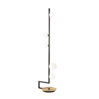 STEHLEUCHTE Birds PT5 30/44/160 cm  - Goldfarben/Schwarz, Design, Glas/Metall (30/44/160cm) - Ideal Lux