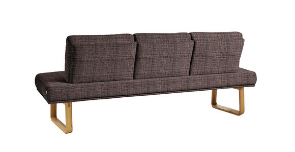 SITZBANK 224/92/78 cm  in Eichefarben, Dunkelbraun  - Eichefarben/Dunkelbraun, Design, Holz/Textil (224/92/78cm) - Dieter Knoll