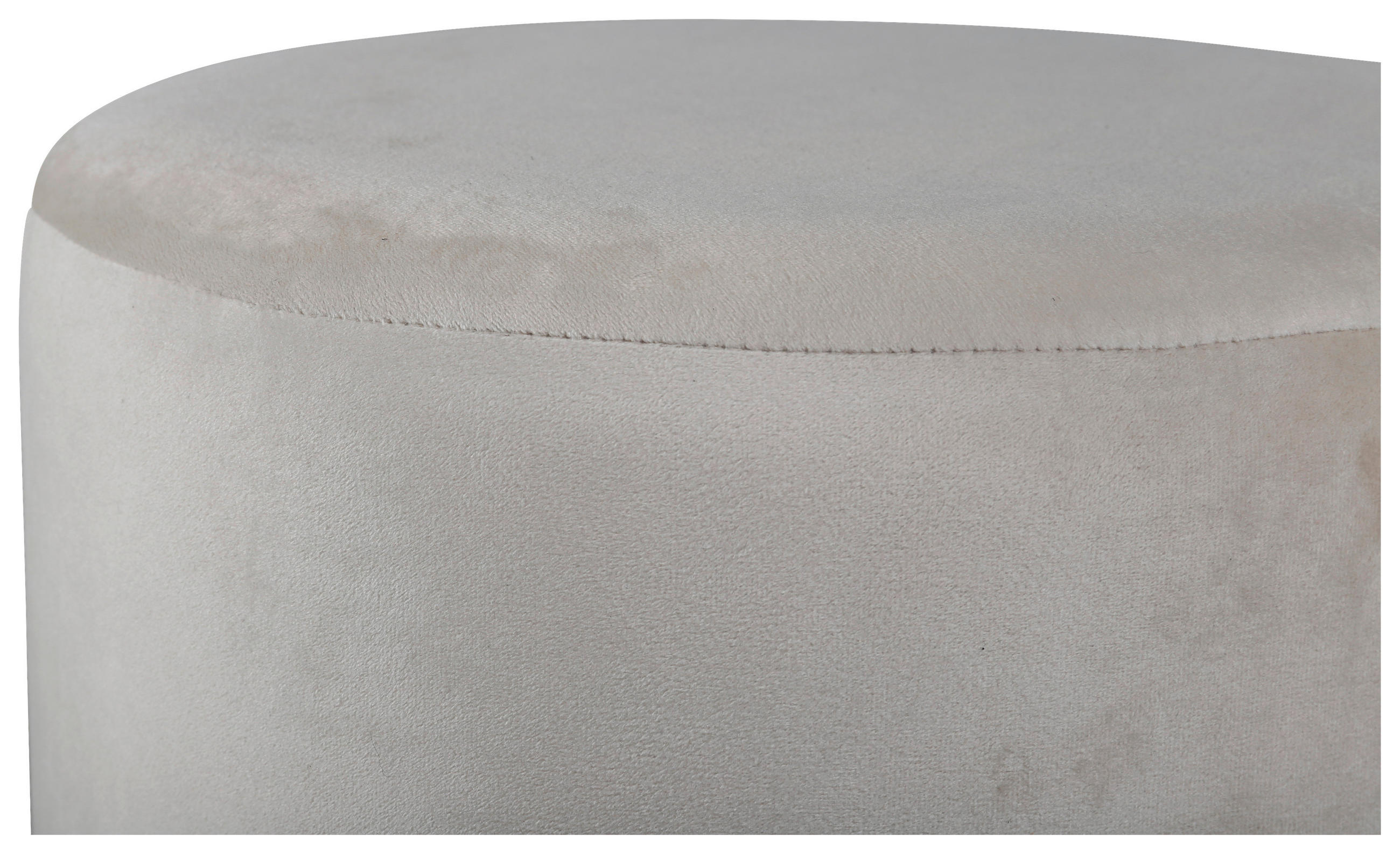 POUF in Schwarz, Beige Kunststoff, Textil Schwarz, Beige  - Beige/Schwarz, Design, Kunststoff/Textil (35/42,5/35cm) - Livetastic