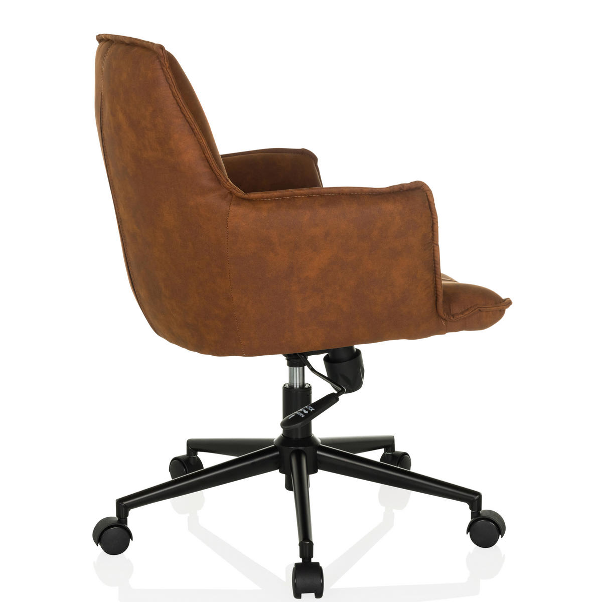 DREHSTUHL Braun  - Schwarz/Braun, MODERN, Kunststoff/Textil (54/85/70cm) - MID.YOU