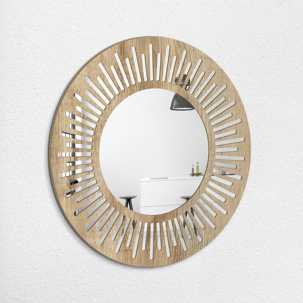 DEKOSPIEGEL  - Eichefarben, Basics, Glas/Holz (50cm)