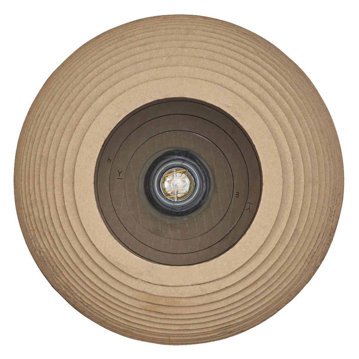 DECKENLEUCHTE  26/23 cm    - Braun, Natur, Karton/Metall (26/23cm) - Osram
