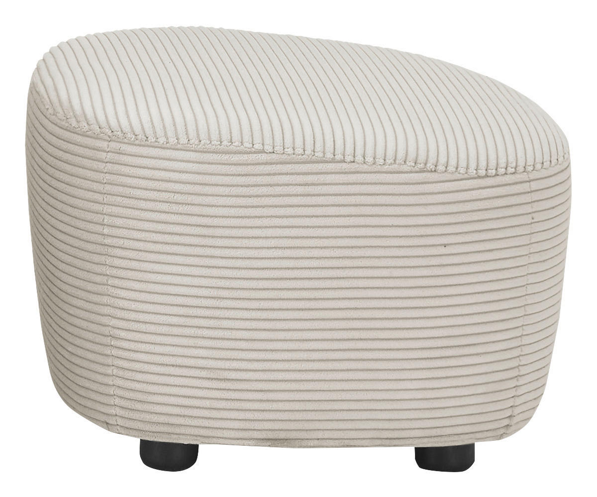 HOCKER Cord Creme  - Creme/Schwarz, Design, Kunststoff/Textil (54/41/57cm) - SetOne by Musterring