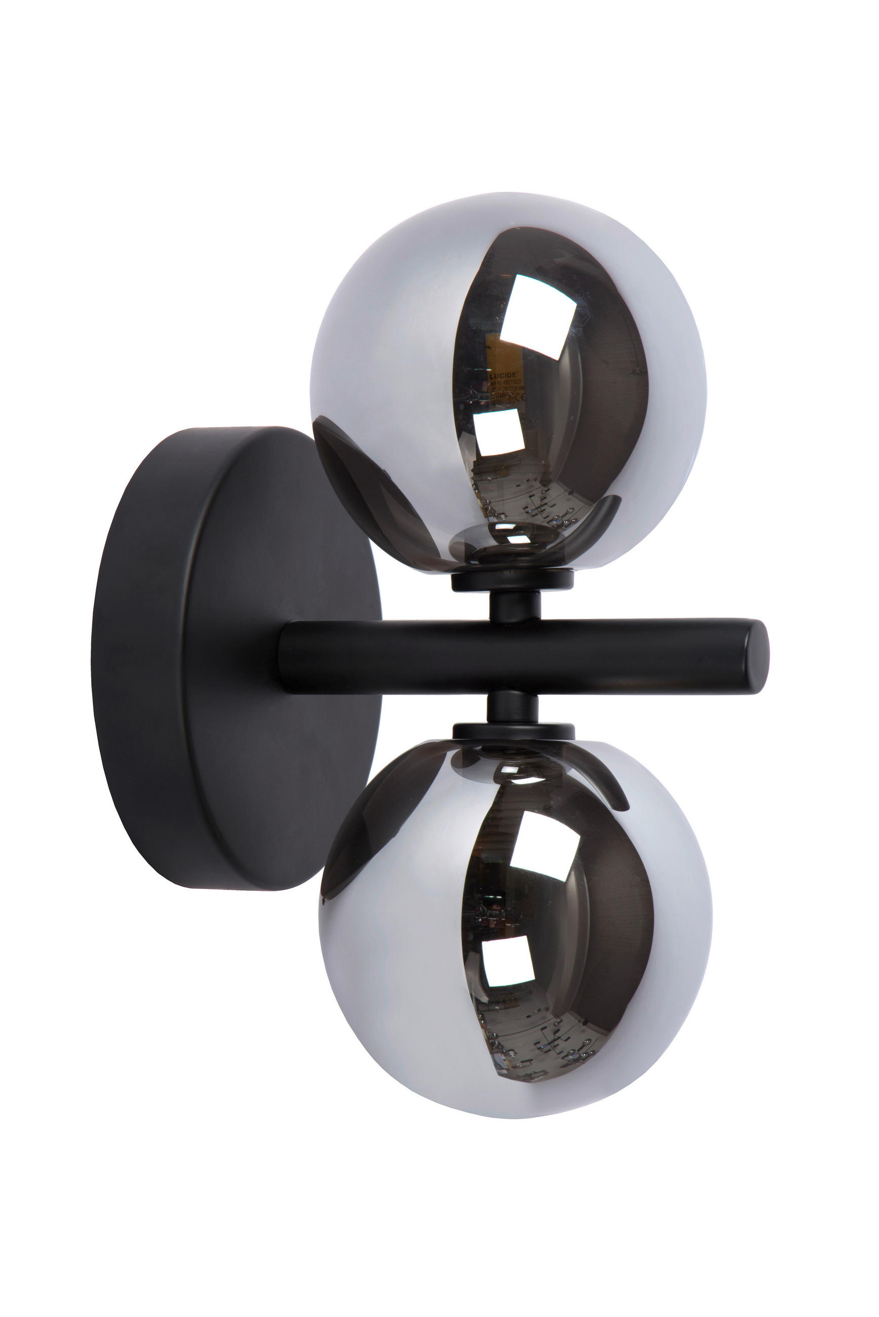 WANDLEUCHTE Tycho 12/15/22 cm - Schwarz, Design, Glas (12/15/22cm) - Lucide