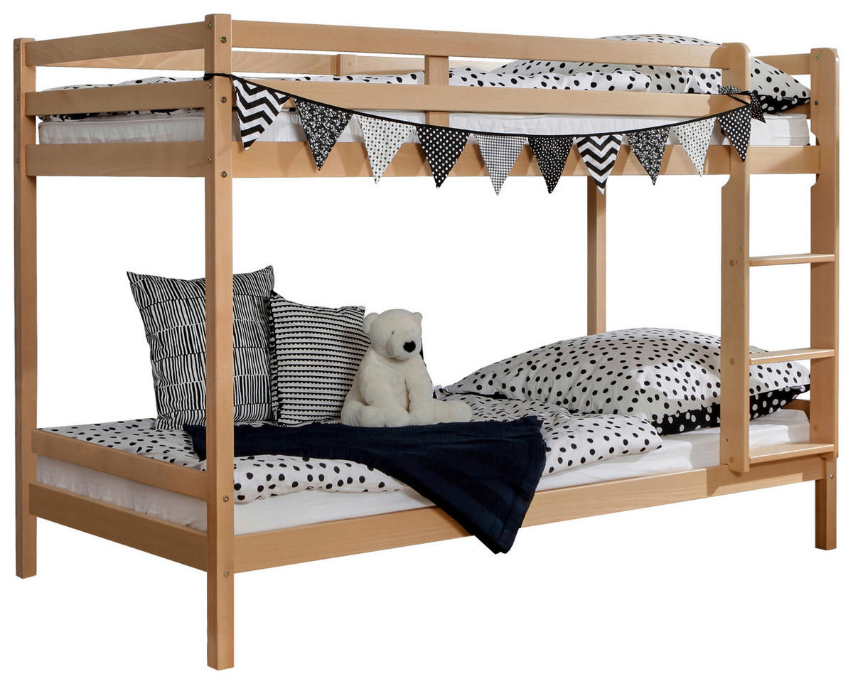 ETAGENBETT - Buchefarben/Naturfarben, MODERN, Holz (90/200cm) - MID.YOU