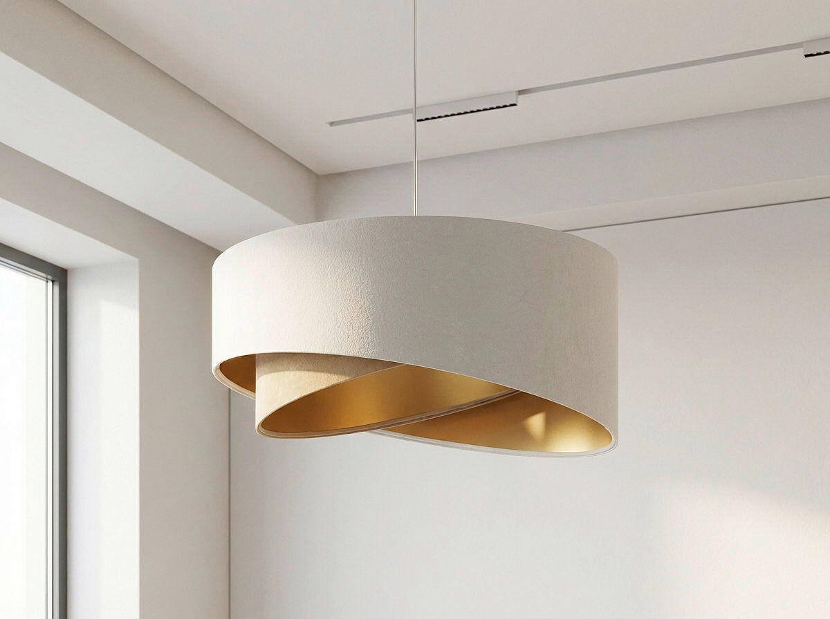 HÄNGELEUCHTE Galaxy 50/93 cm   - Beige/Goldfarben, Design, Kunststoff/Textil (50/93cm)