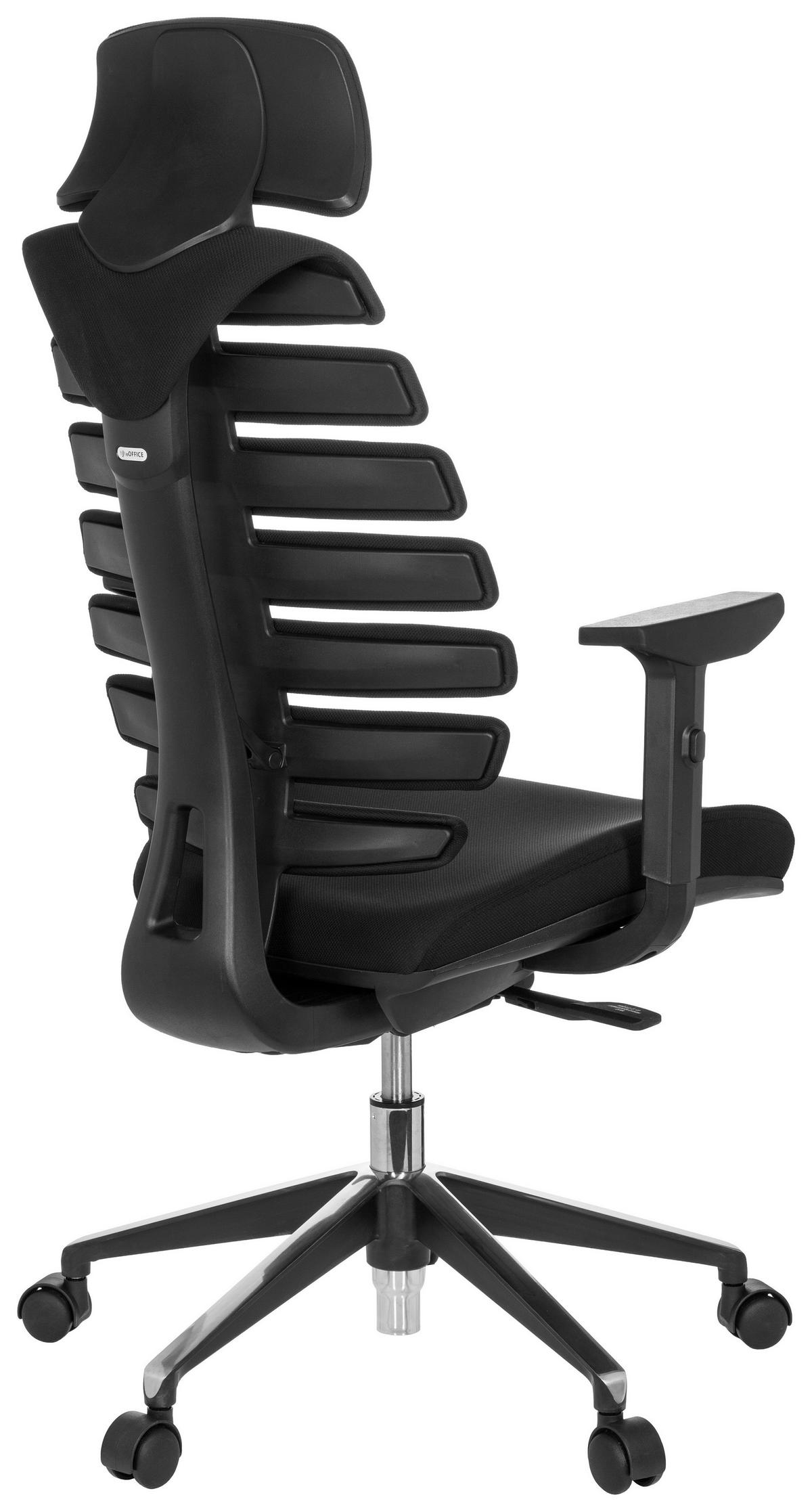 OTOČNÁ ŽIDLE, plochá tkanina, černá - černá/barvy hliníku, Moderní, kov/textil (65/131/53cm) - MID.YOU
