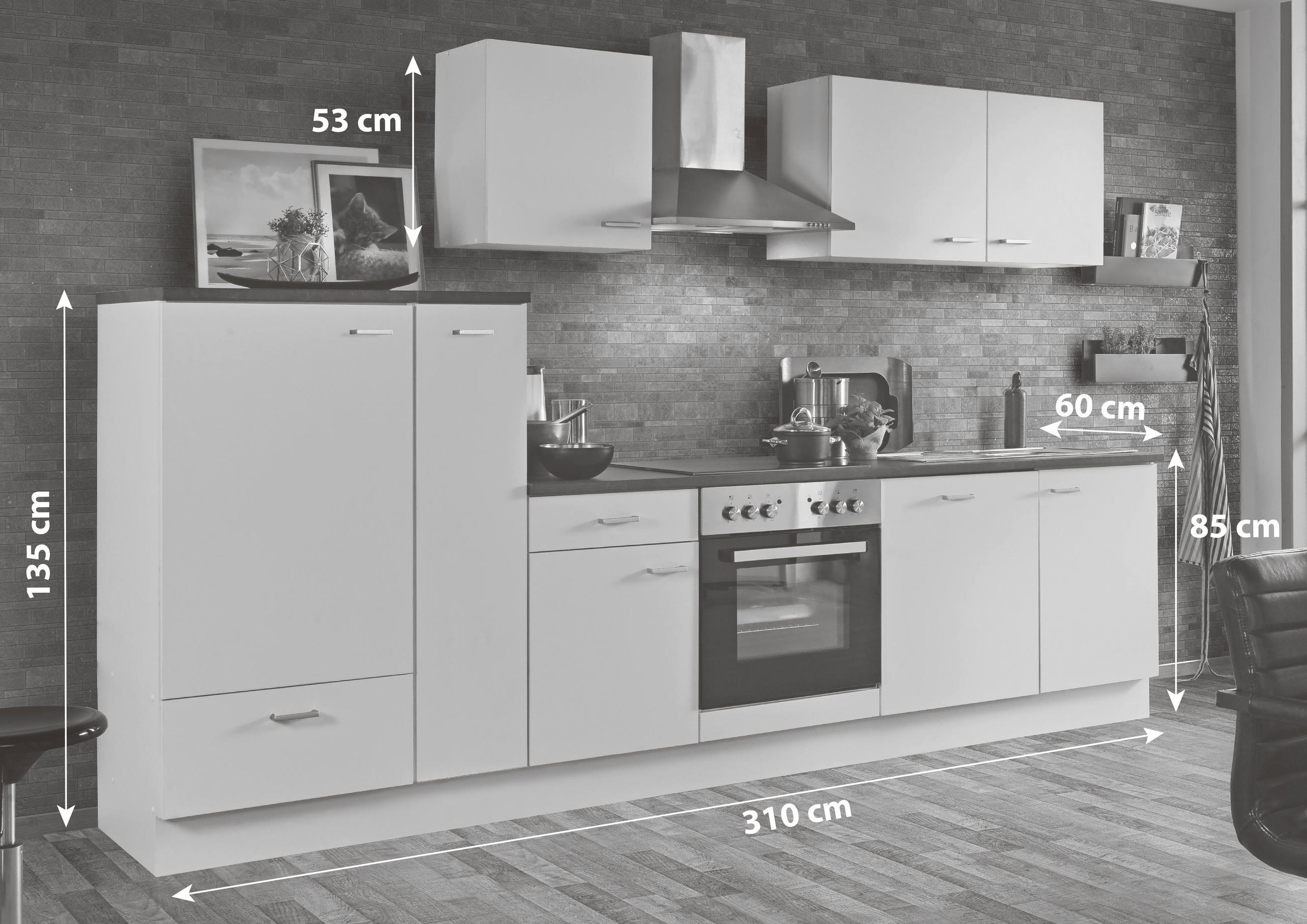 Thumbnail - Menke Küchenblock, Weiß, Kunststoff, 1 Schublade(n) Schubladen, einmalig seitenverkehrt montierbar, nur wie online abgeb...