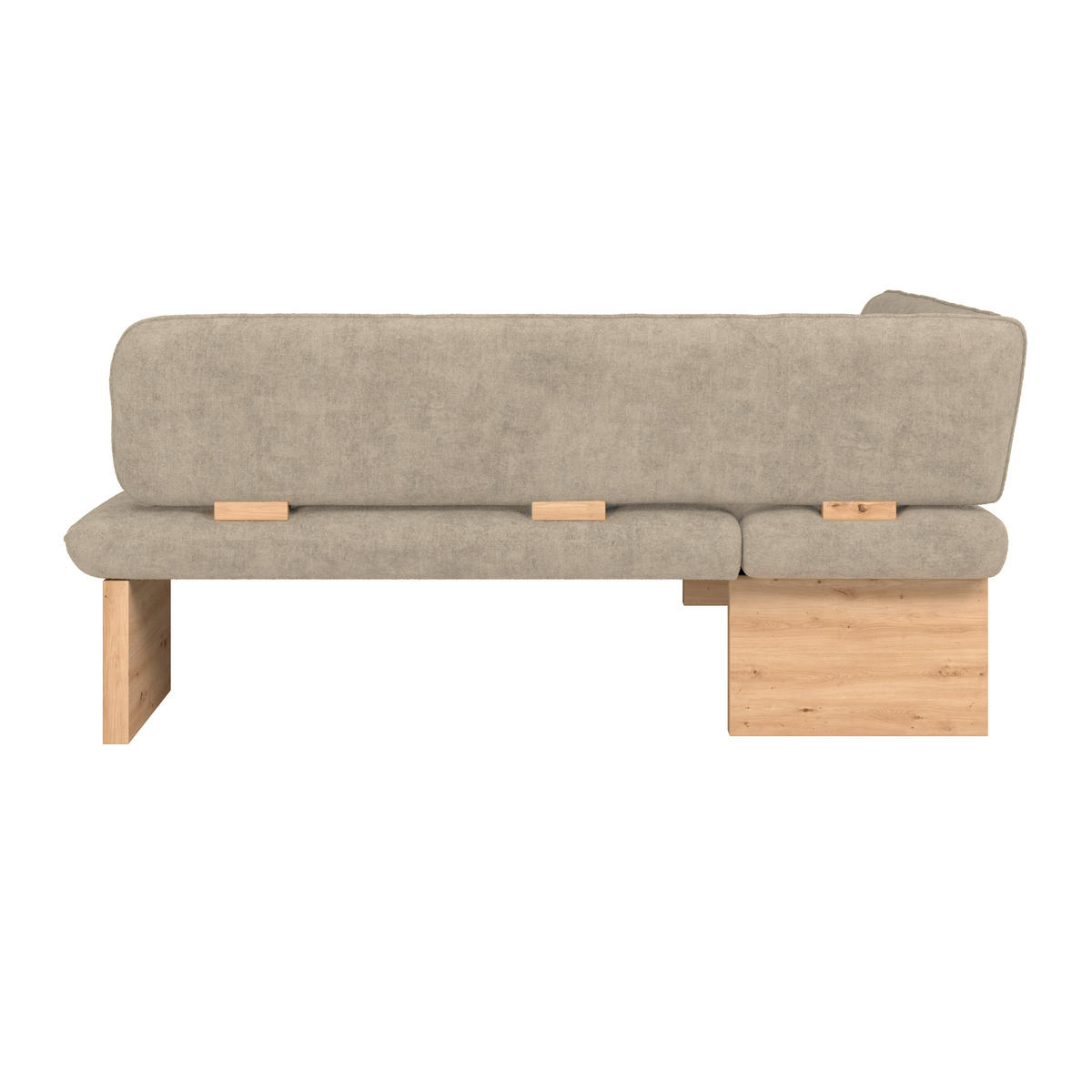 ECKBANK 170/212 cm Webstoff Eiche Sperrholz   - Eichefarben, KONVENTIONELL, Holz/Textil (170/212cm) - James Wood