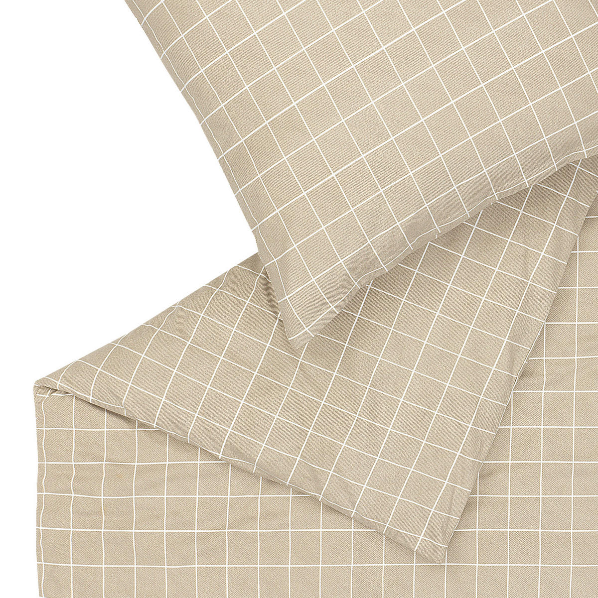 BETTWÄSCHE SW-JUST Flanell 135/200 cm  - Sandfarben/Creme, Basics, Textil (135/200cm) - Schöner Wohnen
