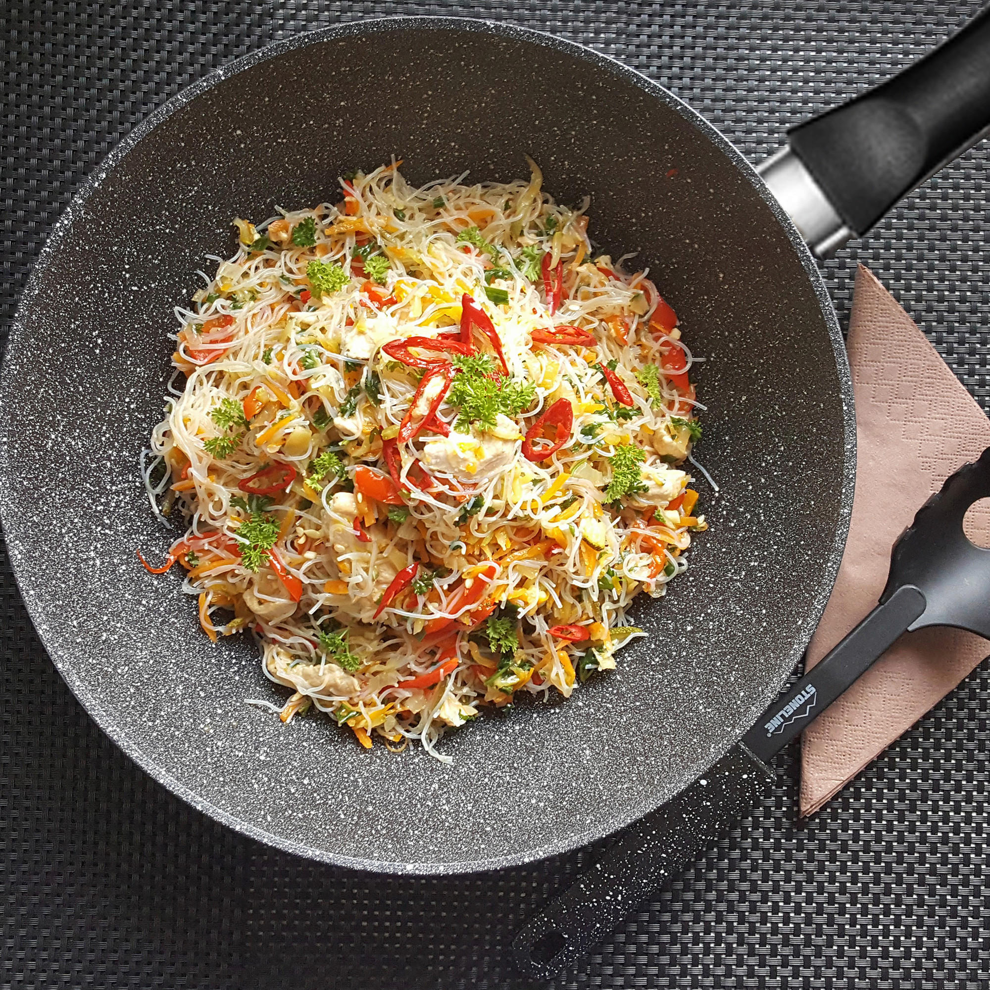 WOK Classic  - Anthrazit, Basics, Metall (30/9,5cm) - Stoneline