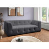 2,5-SITZER in Mikrofaser Anthrazit  - Anthrazit/Schwarz, Design, Kunststoff/Textil (218/72/95cm) - Livetastic