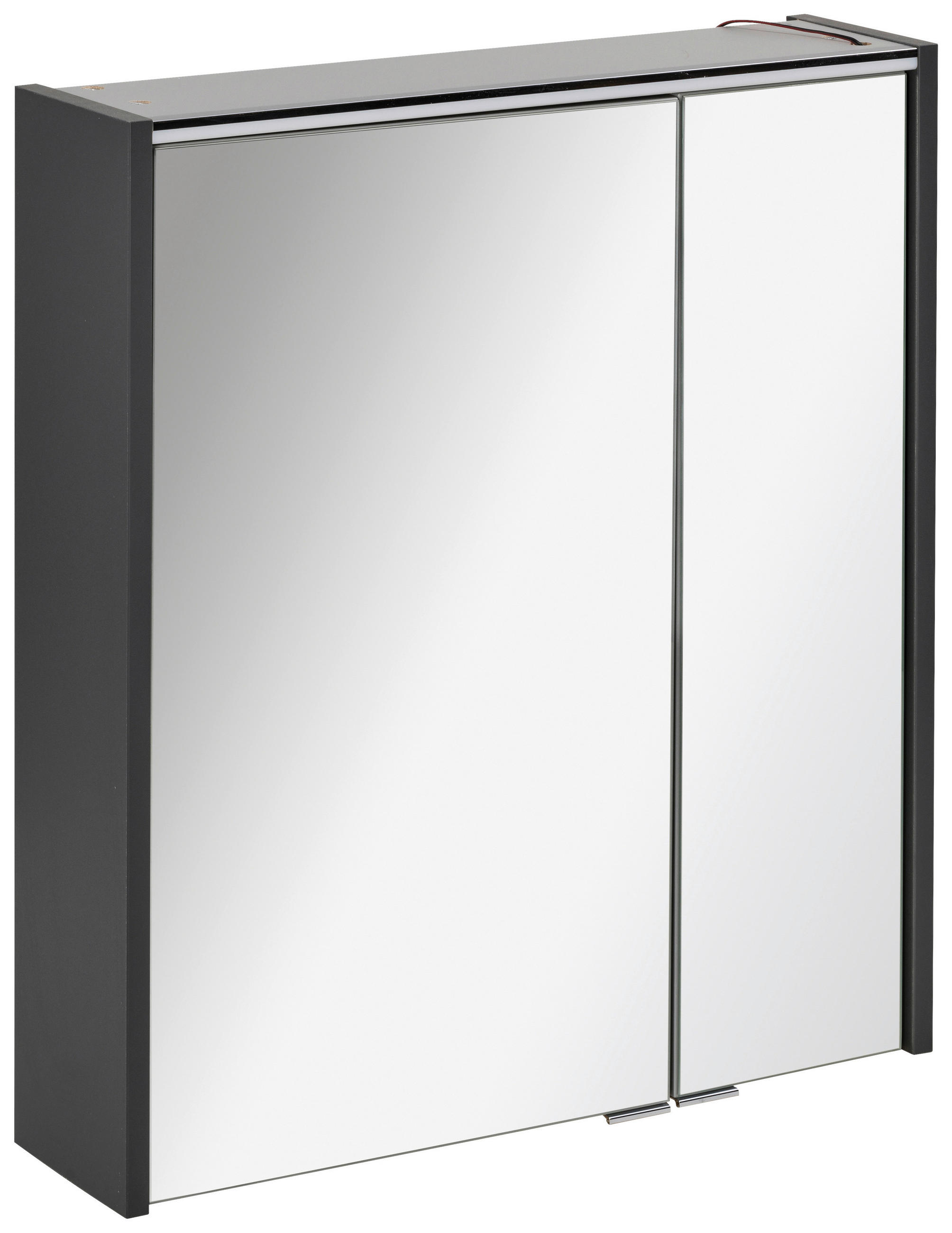 SPIEGELSCHRANK 60/68/15 cm  - Anthrazit/Alufarben, MODERN, Glas/Holzwerkstoff (60/68/15cm) - Voleo