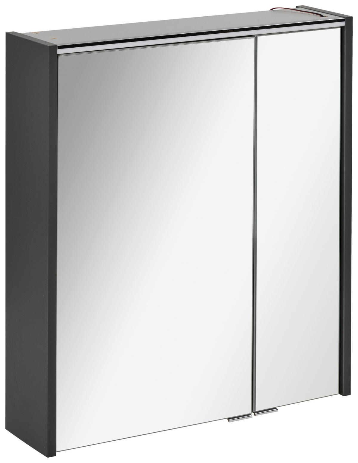 SPIEGELSCHRANK 60/68/15 cm  - Anthrazit/Alufarben, MODERN, Glas/Holzwerkstoff (60/68/15cm) - Voleo