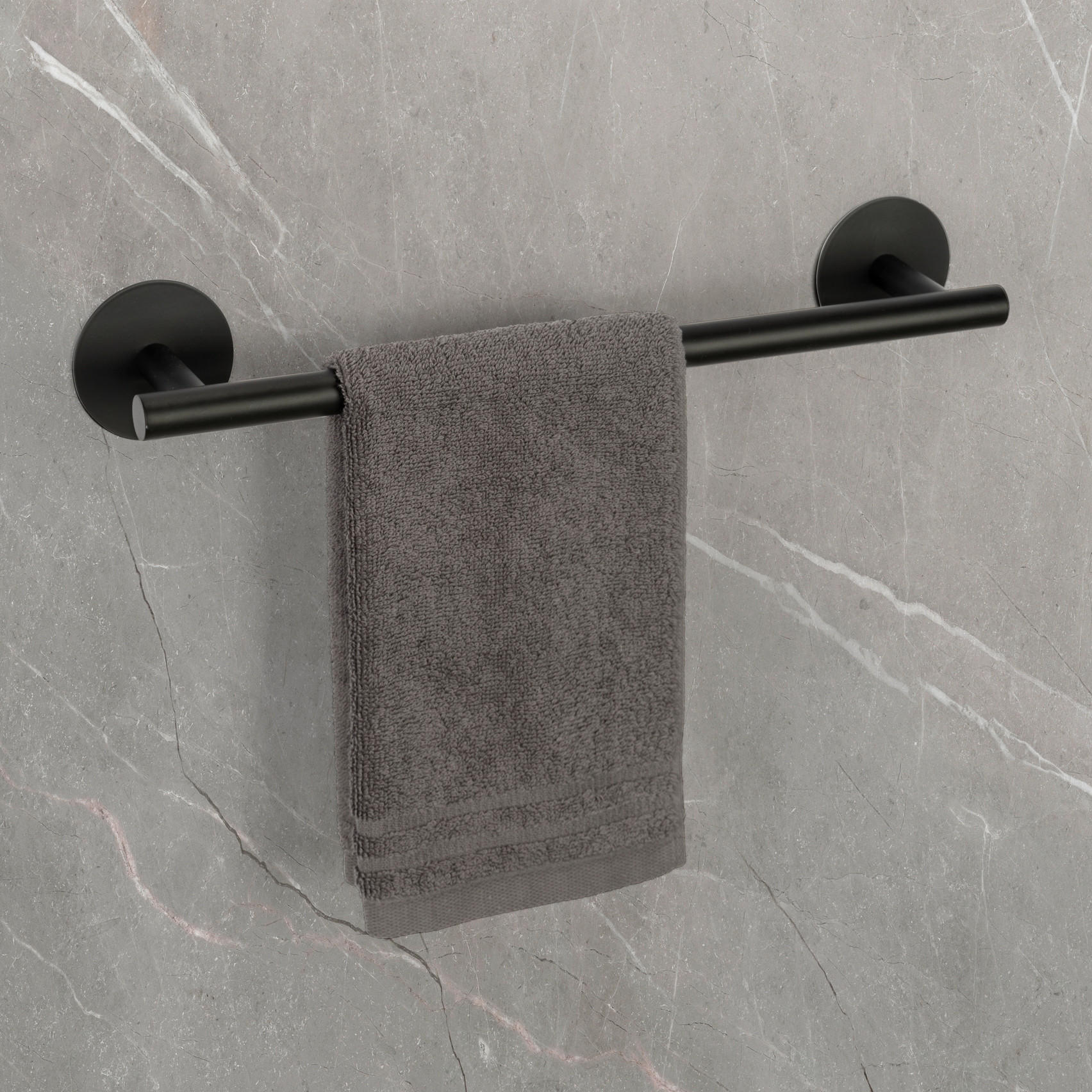 TYČ NA RUČNÍKY   - černá, Konvenční, kov (42/7/7cm) - Schöner Wohnen