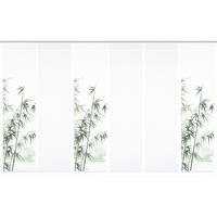 FLÄCHENVORHANG in Grün, Weiß blickdicht  - Weiß/Grün, Natur, Textil (60/245cm)