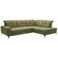 ECKSOFA  in Chenille Olivgrün  310/240 cm  - Schwarz/Olivgrün, Design, Textil/Metall (310/240cm) - Xora