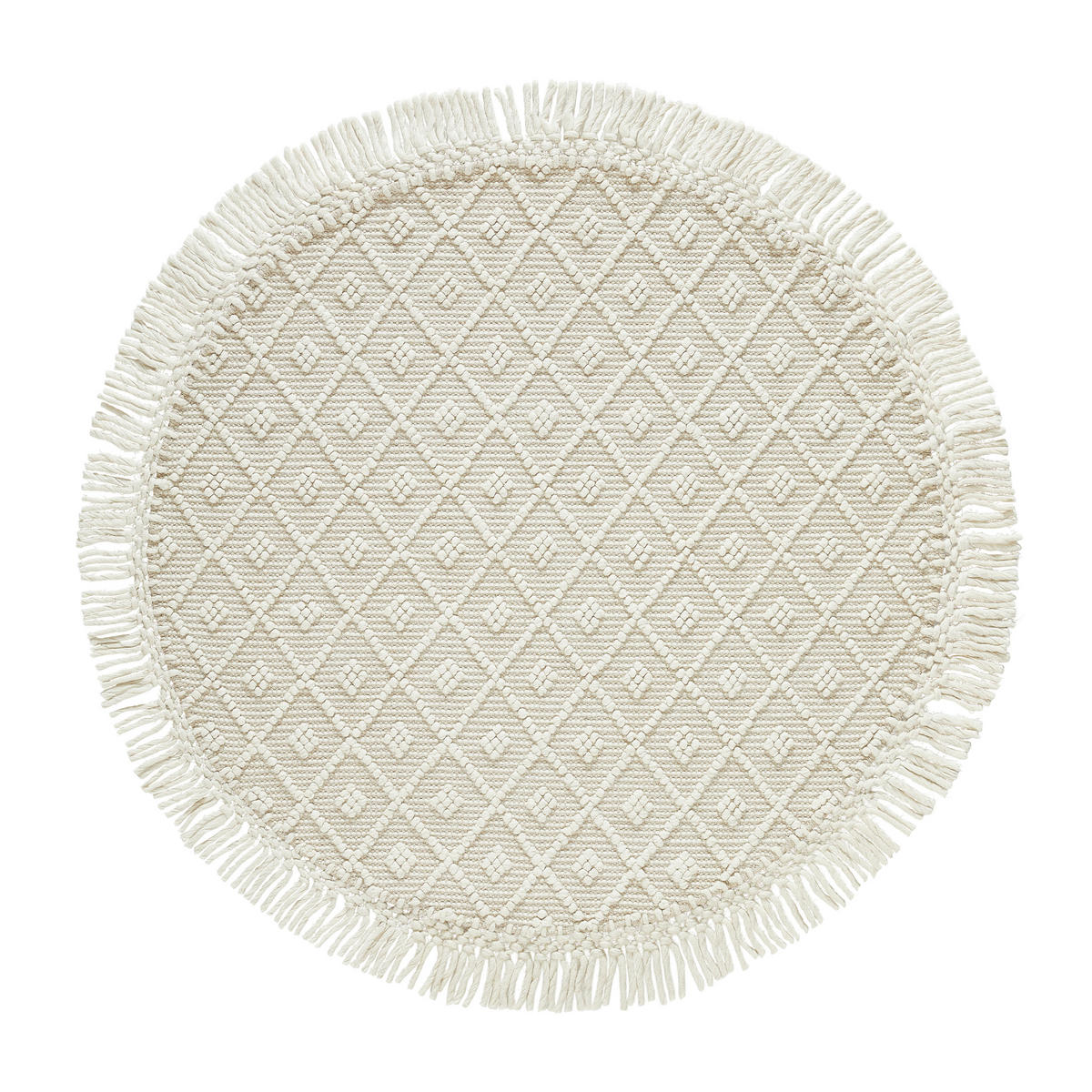 COVOR ȚESUT DE MÂNĂ  Sylt  120 cm  - argintiu/bej, Natur, textil (120cm) - Linea Natura