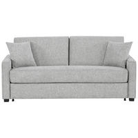 SCHLAFSOFA Webstoff Hellgrau  - Hellgrau/Schwarz, Design, Kunststoff/Textil (186/83/100cm) - Xora