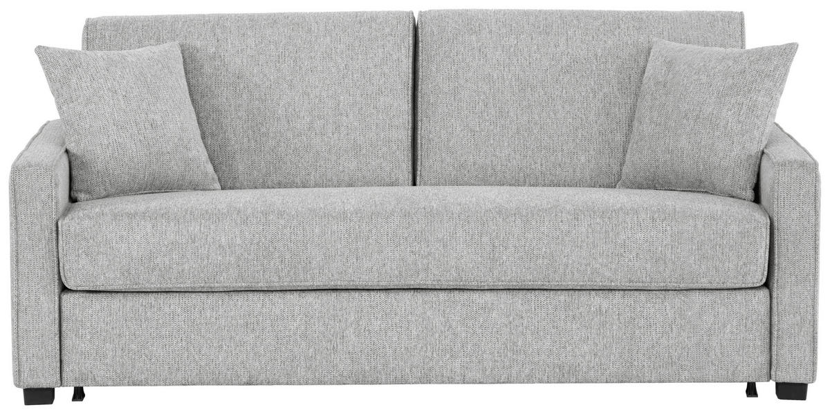 SCHLAFSOFA Webstoff Hellgrau  - Hellgrau/Schwarz, Design, Kunststoff/Textil (186/83/100cm) - Xora