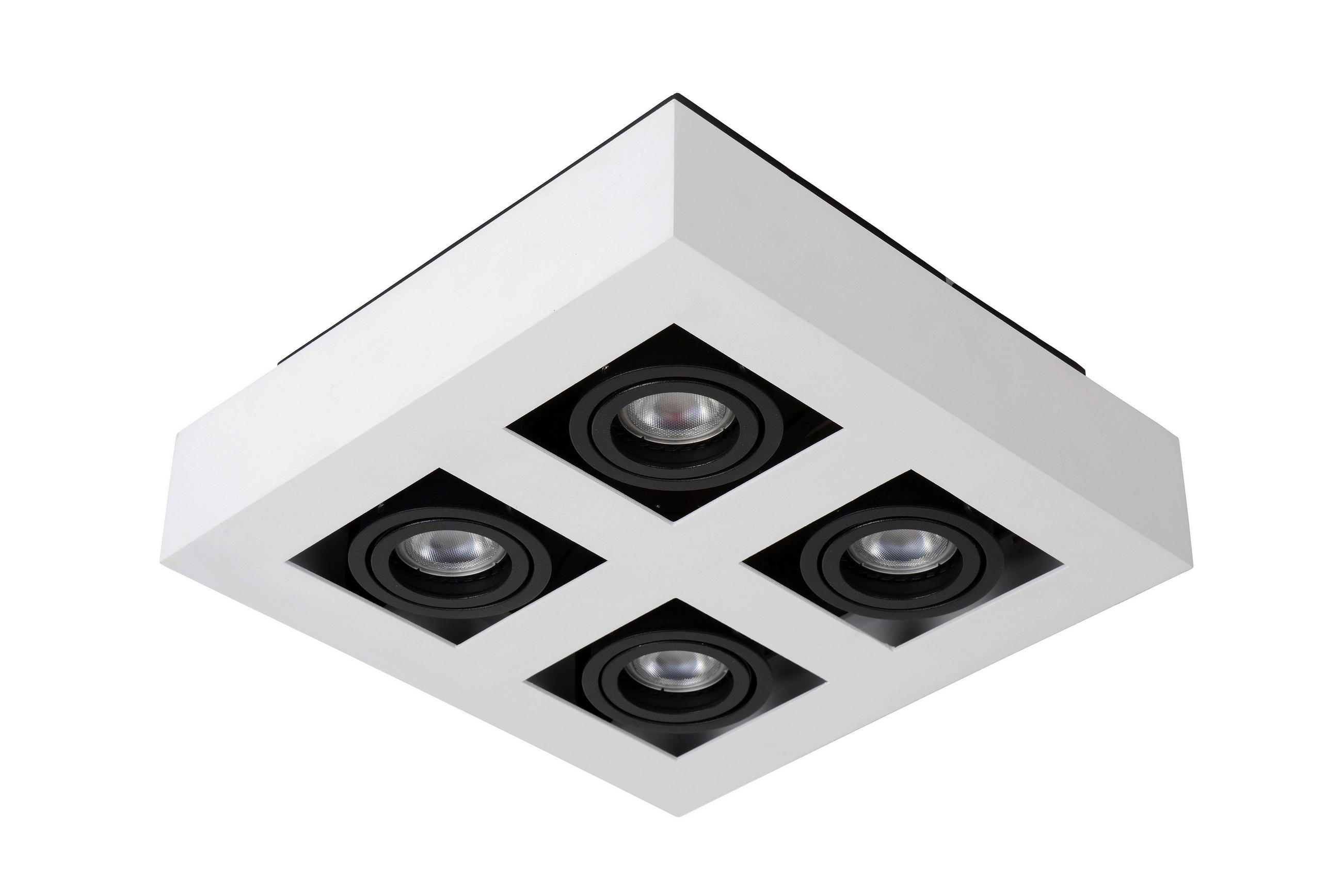 LED-DECKENLEUCHTE    25/25/8.8 cm  - Weiss, Design (25/25/8.8cm) - Lucide