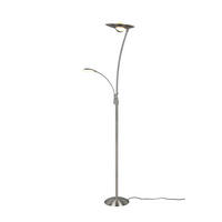 LED-STEHLEUCHTE - Nickelfarben, Design, Metall (180/29,5/46cm) - Trio Leuchten