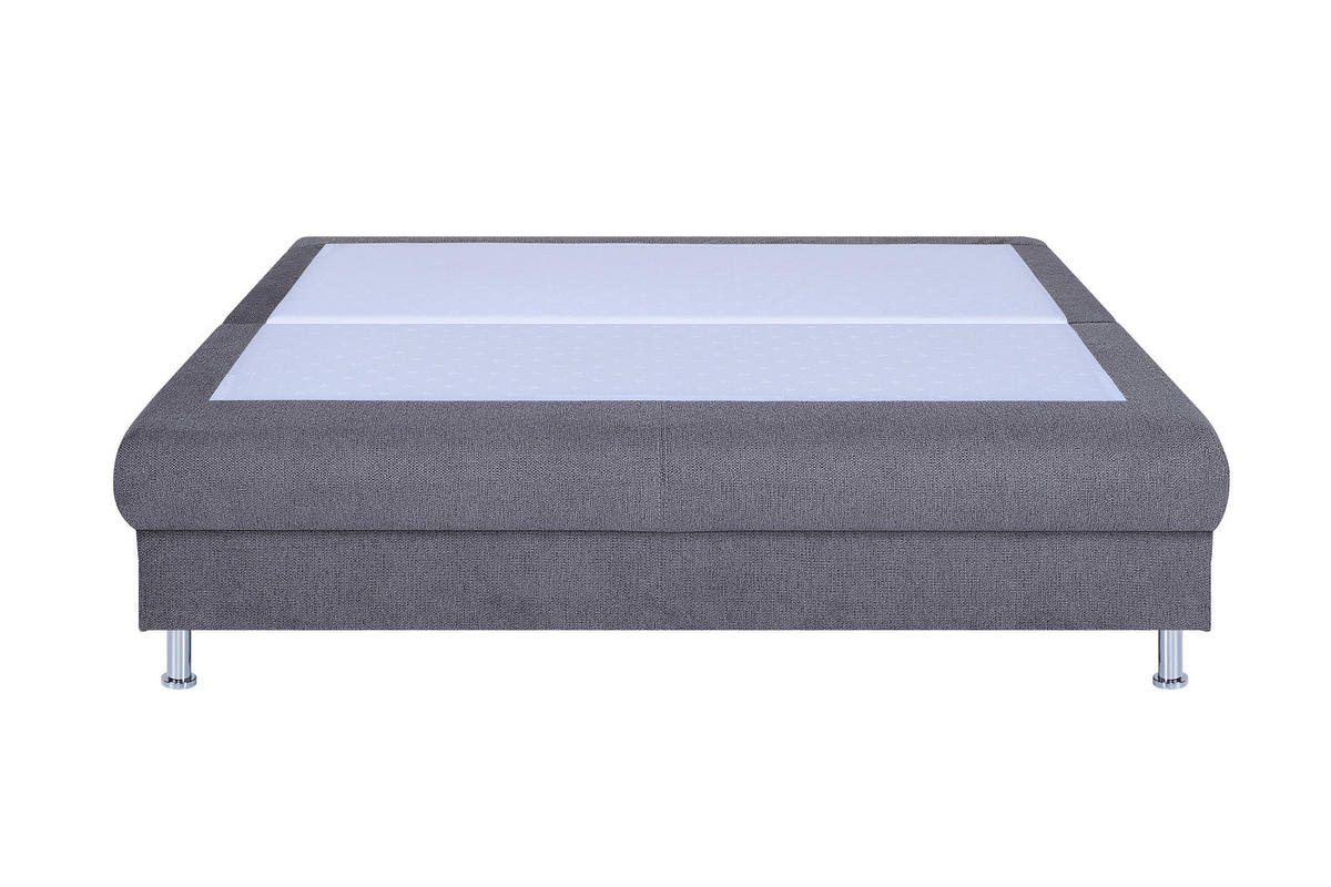 SCHLAFSOFA  mit Schlafen auf Sitzhöhe Webstoff Graubraun  - Chromfarben/Graubraun, Design, Kunststoff/Textil (200/92/90cm) - P & B