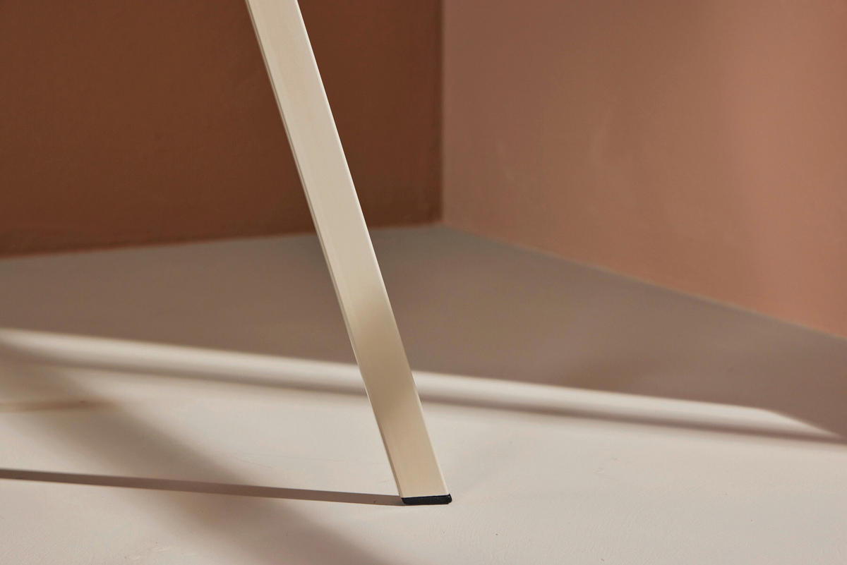 STUHL  in Stahl Metall, Textil  - Beige, Design, Textil/Metall (46/80/54cm) - Livetastic