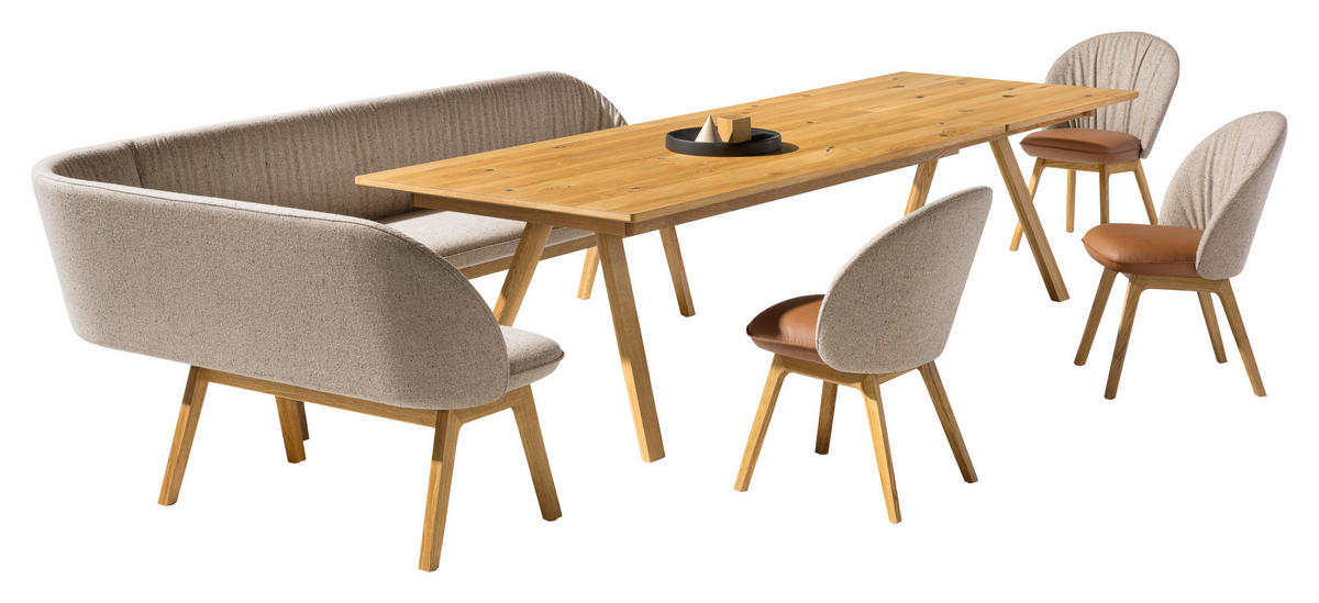 ESSTISCH in Holz 200(300)/90/75 cm  - Wildeiche, Design, Holz (200(300)/90/75cm) - Team 7