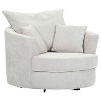 SESSEL in Chenille Creme  - Creme/Schwarz, Konventionell, Textil/Metall (115/72/115cm) - Carryhome