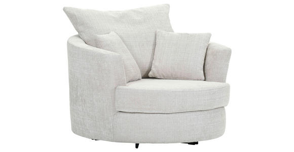 SESSEL in Chenille Creme  - Creme/Schwarz, KONVENTIONELL, Textil/Metall (115/72/115cm) - Carryhome
