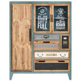 KOMMODE  in 95/121/34 cm  - Messingfarben/Blaugrau, LIFESTYLE, Glas/Holz (95/121/34cm) - Landscape