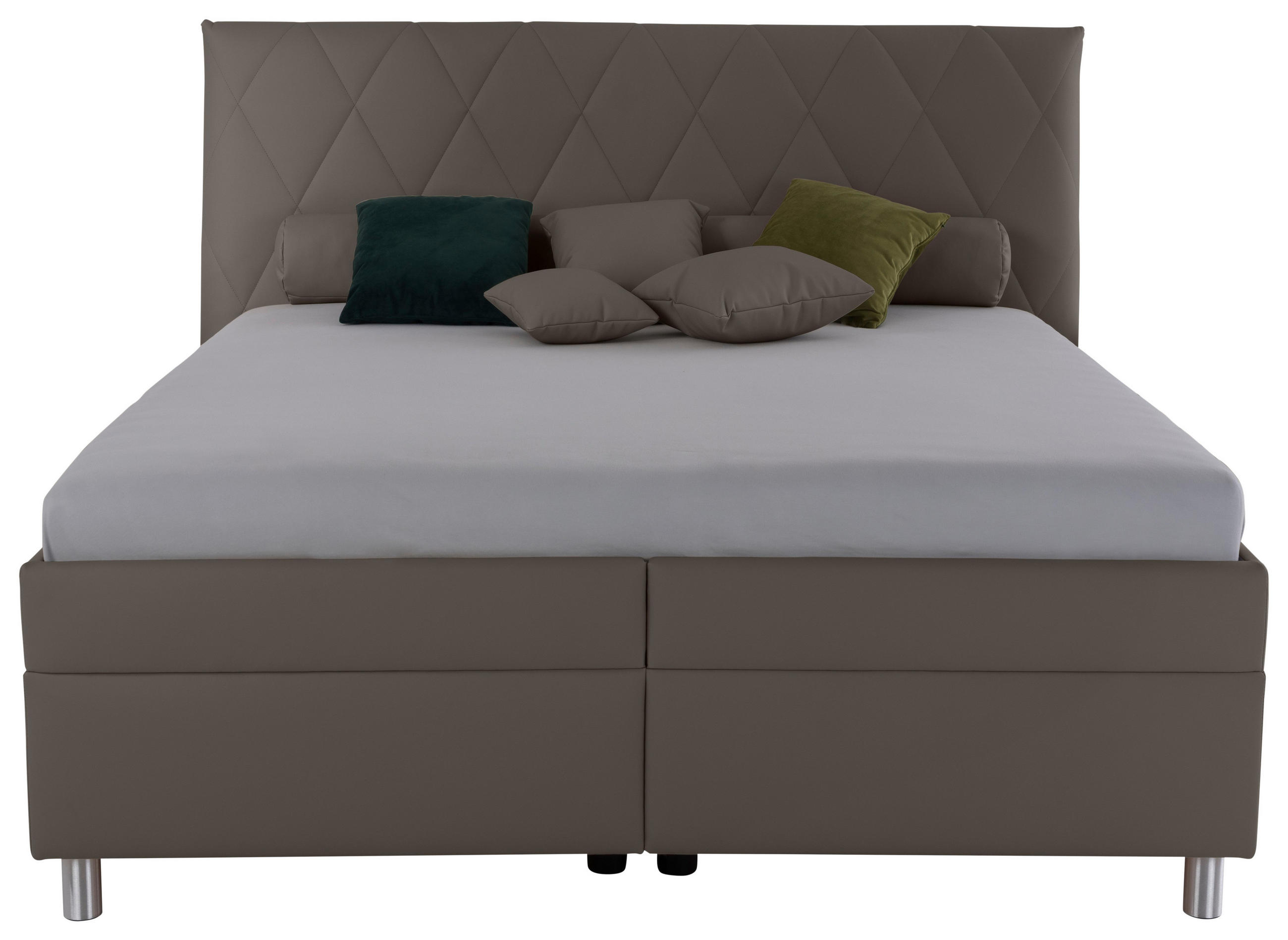 POLSTERBETT Matratze, gepolstertes Kopfteil, Lattenrost, Bettkasten Anthrazit 160/200 cm  - Birkefarben/Anthrazit, KONVENTIONELL, Holz/Textil (160/200cm) - Esposa