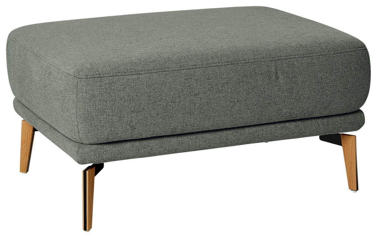 ECKSOFA in Flachgewebe Dunkelgrün  - Wildeiche/Dunkelgrün, Design, Holz/Textil (334/193cm) - Niels Andersson