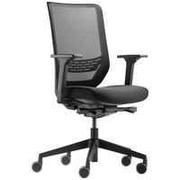DREHSTUHL Flachgewebe Schwarz, Graphitfarben  - Schwarz/Graphitfarben, Basics, Kunststoff/Textil (69/110/69cm) - Dauphin