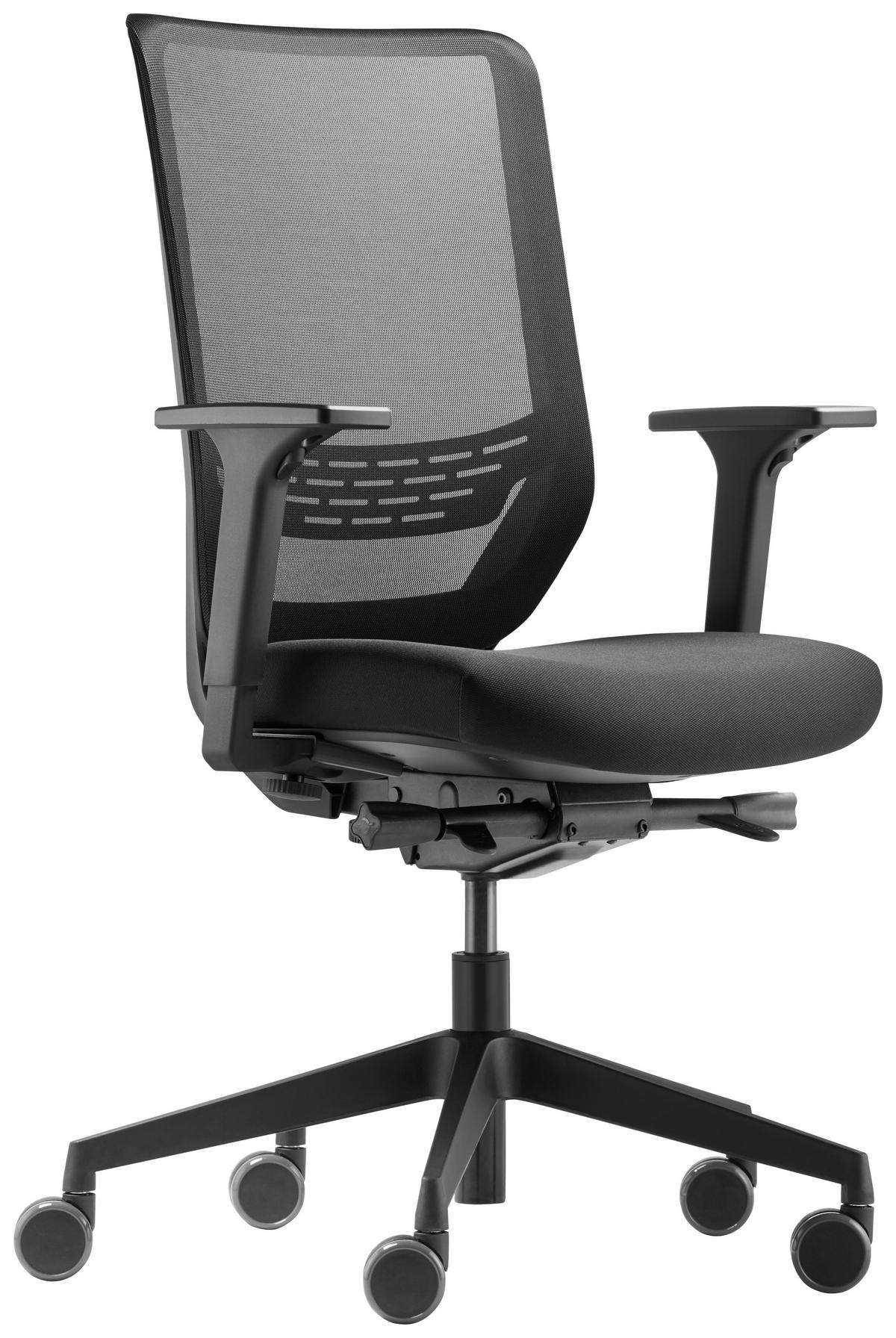 DREHSTUHL Flachgewebe Schwarz, Graphitfarben  - Schwarz/Graphitfarben, Basics, Kunststoff/Textil (69/110/69cm) - Dauphin