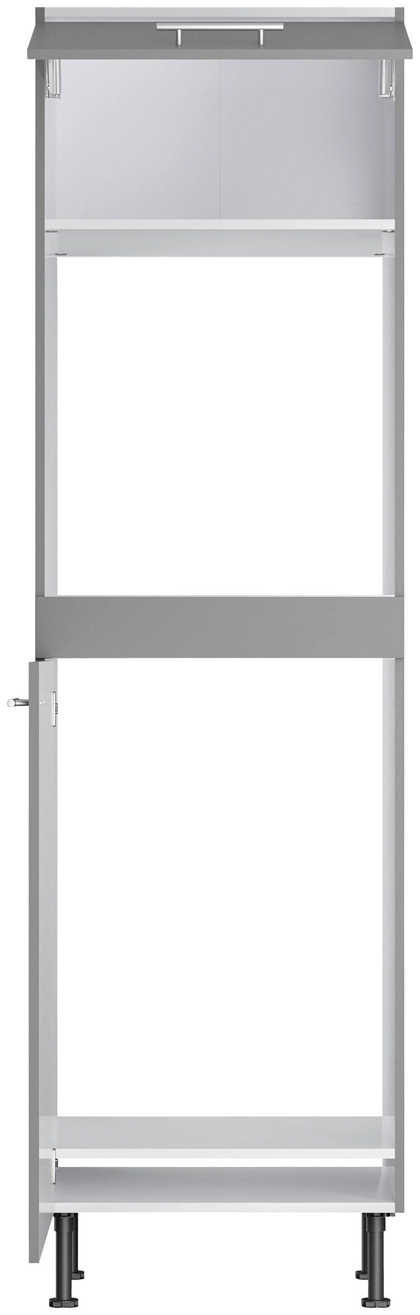 ECKKÜCHE 200/270 cm  in Grau  - Edelstahlfarben/Anthrazit, Basics, Holzwerkstoff/Metall (200/270cm) - Optifit